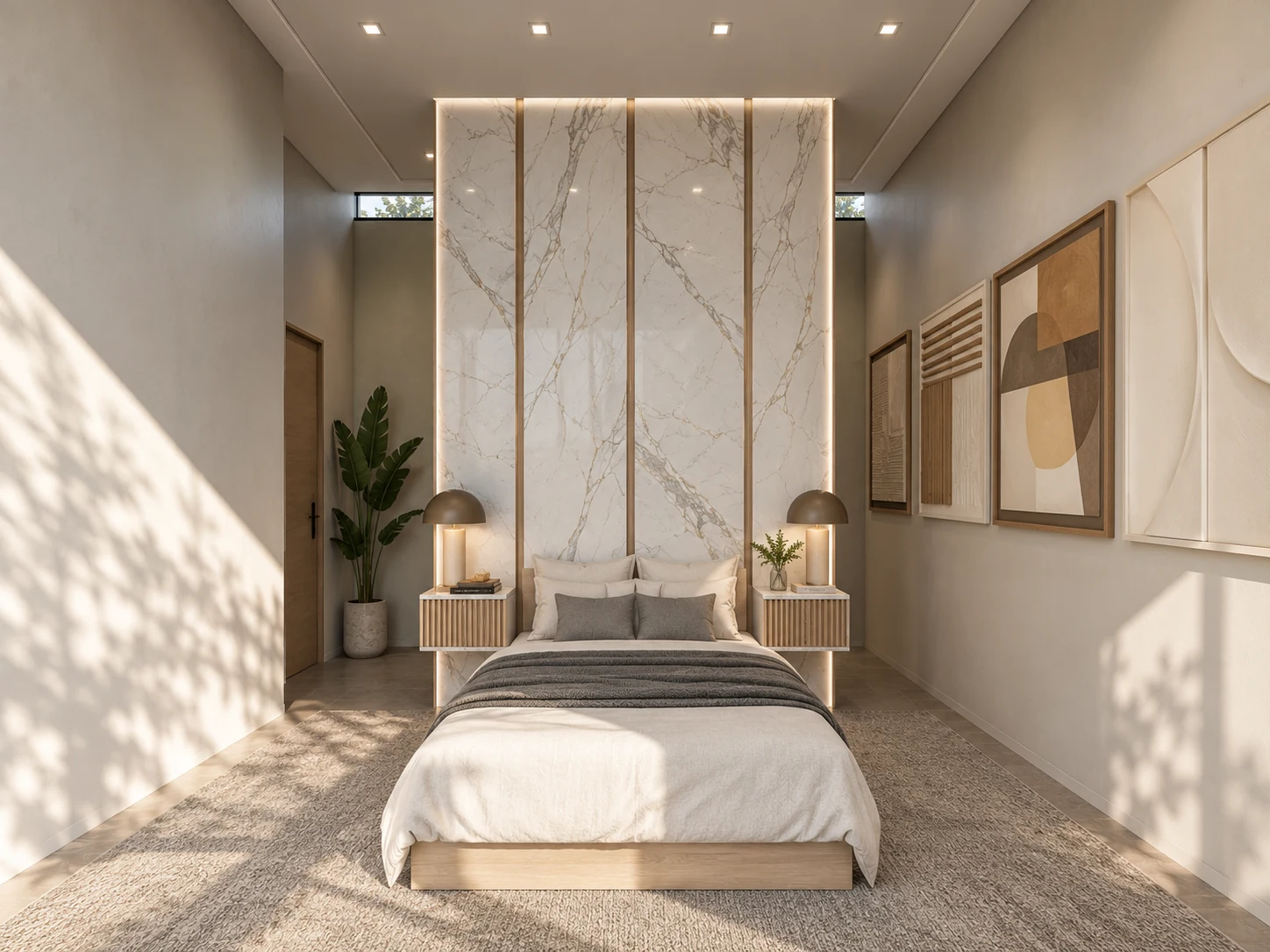 Bedroom — establishing view — design visualisation