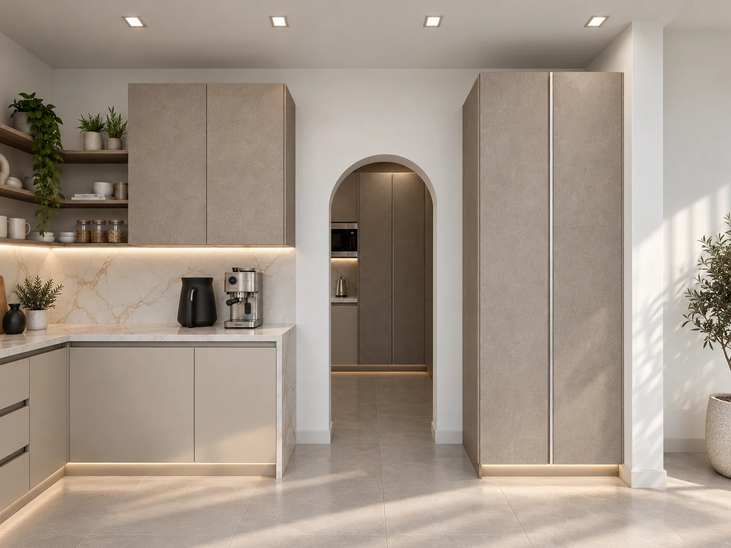 Kalpana — kitchen, view 2 — design visualisation