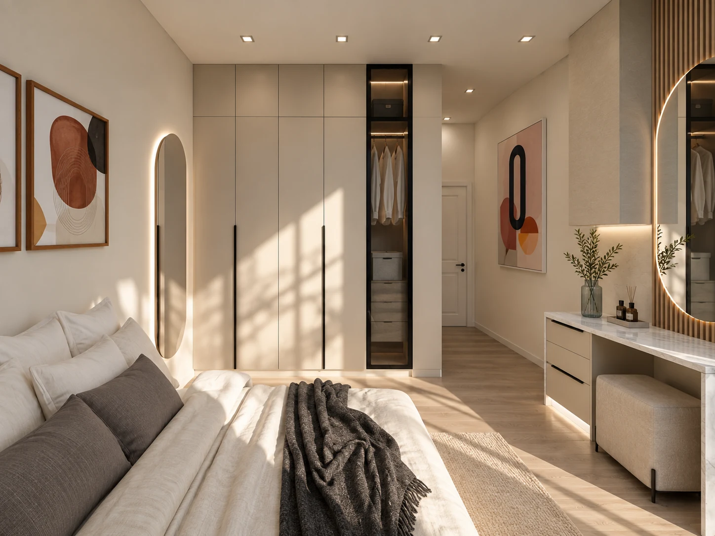 Bedroom and dresser — design visualisation
