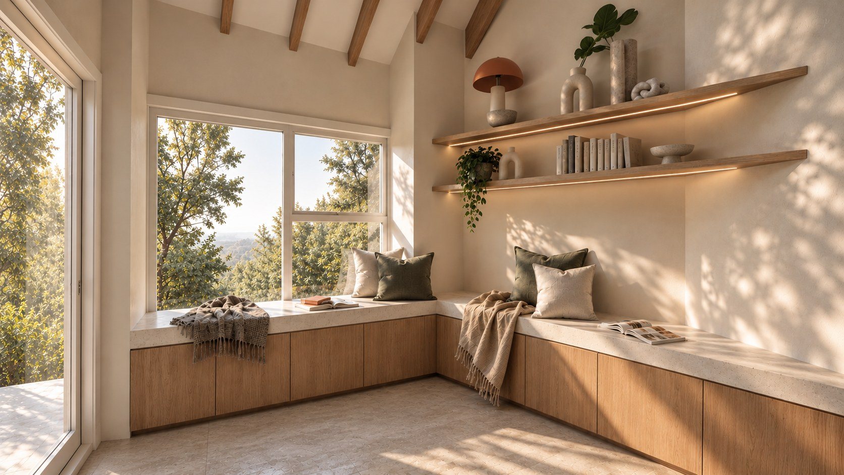 Joinery by The Kitchen Studio: Eckelmann, window seat and shelving