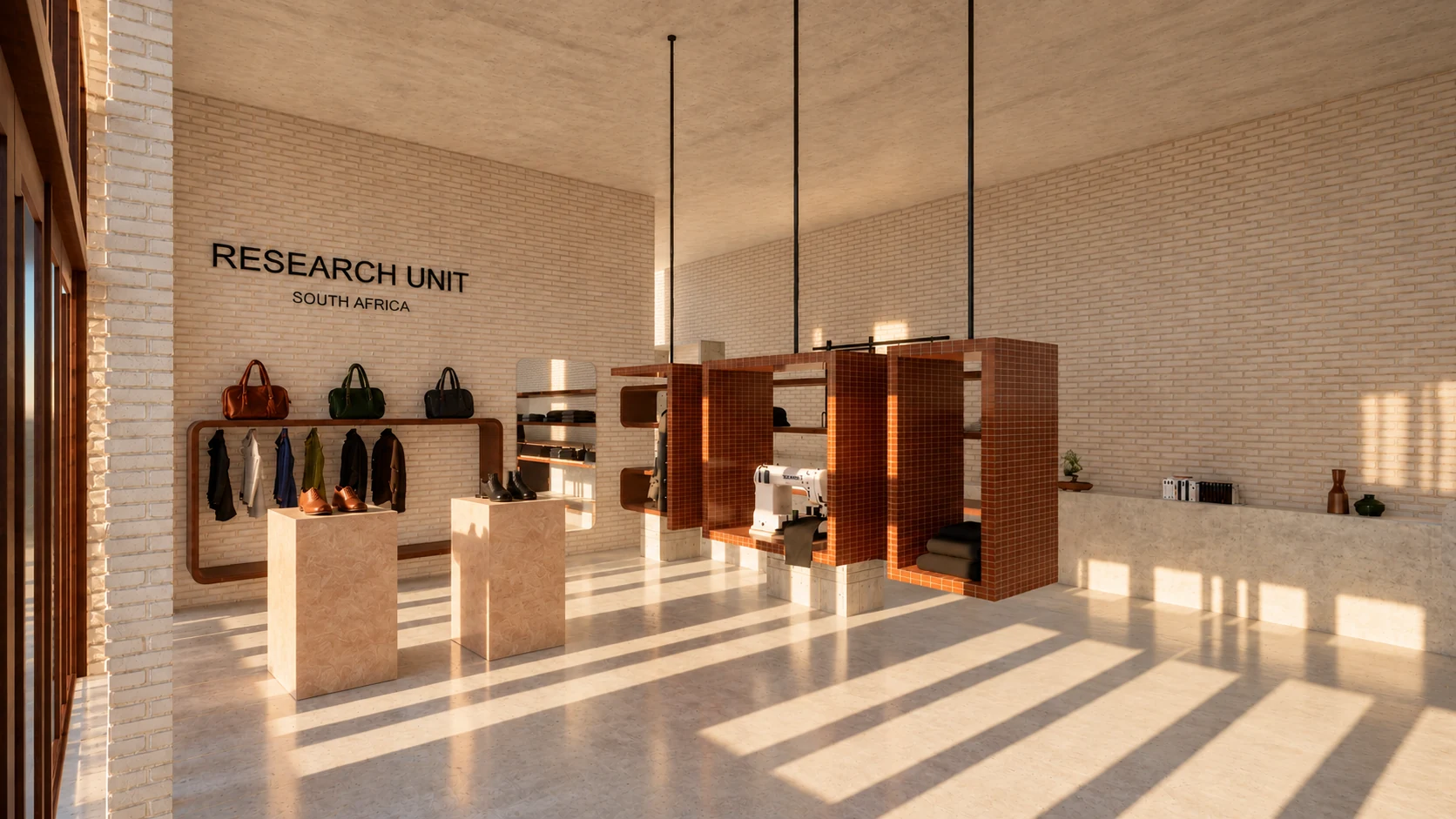 Store — hanging displays — design visualisation